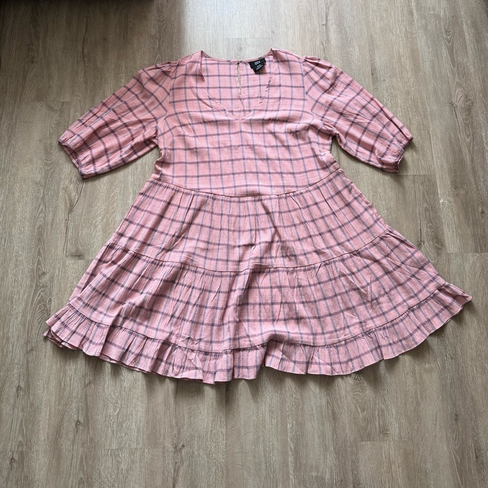 CCX City Chic Dress Flirty Check Size 18